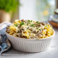 Beef Stroganoff Casserole with Gruy&egrave;re