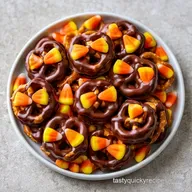 Candy Corn Pretzel Bites in 10 Minutes