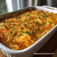 Cheesy Hashbrown Casserole: Crispy Baked for Dinner