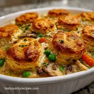 Chicken Pot Pie with Biscuits Ready in 55 Minutes