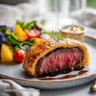 Beef Wellington for 8 Servings with Golden Pastry