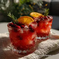 Festive Xmas Drink Christmas Cocktail with Cranberry and Orange
