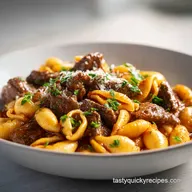Creamy Beef and Shells Recipe: Velvety Sauce
