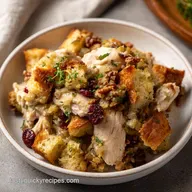 Chicken and Stuffing Slow-Cooked for 6 Hours