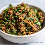 Ground Beef Dinner Idea with Garlic and Herbs