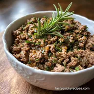 Ground Beef Recipe with Garlic and Herbs: Steakhouse Quality Skillet Meal