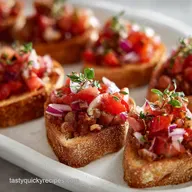 Galentines Party Food Idea with Heart Shaped Bruschetta: Crisp