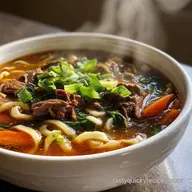 Beef Noodle Soup for 4 Servings, Tender