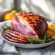 Classic Christmas Buffet Idea with Honey Glazed Ham for 14 Servings