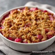 Lemon Rhubarb Crisp Recipe for 6 Servings