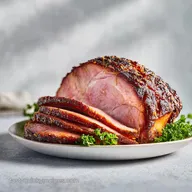 Mahogany Crusted Glazed Ham with 3-Ingredient Sauce