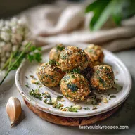 Meatballs Cooked in Oven with Garlic and Herbs: Oven-Only Baked Recipe