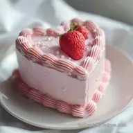 Irresistibly Cute Pink Heart Cake Design with Strawberry Buttercream Make-Ahead