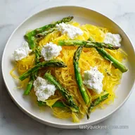 Asparagus Ricotta Spaghetti Squash for 4