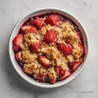 Strawberry Rhubarb Crisp for 8 Servings