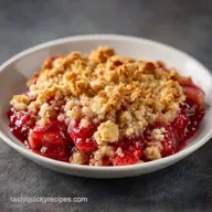 Strawberry Rhubarb Crisp: Buttery Crunch