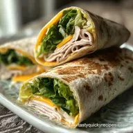 School Lunch Idea for Kids with Turkey and Cheese Wrap in 10 Minutes