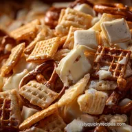 White Trash Snack Mix with White Chocolate: The Easiest No-Bake Sweet Treat