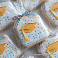 Wrapped Graduation Cookie Favors for 24