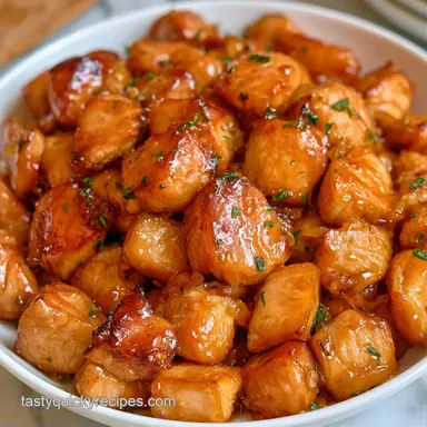Sticky 15Minute Honey Garlic Chicken Recipe Card