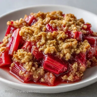 Rhubarb Crisp in 45 Minutes Recipe Card