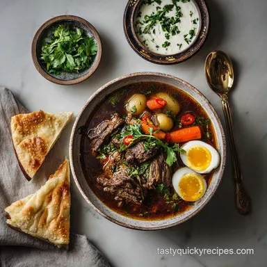 Abgoosht: Traditional Persian Lamb Stew Recipe (Dizi Style)