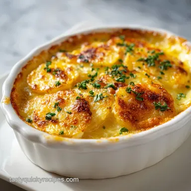 Au Gratin Potatoes with Heavy Cream in 55 Min