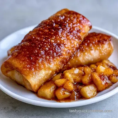 Baked Apple Pie Rice Paper: Crispy Recipe Card