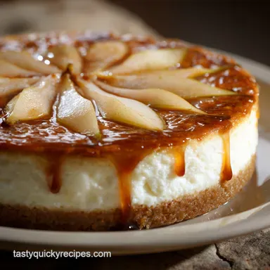 Ginger Pear Cheesecake: Achieve a Creamy, Crack-Free Finish Recipe Card