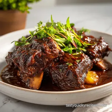 Braised Short Ribs Dutch Oven for 5 Servings Recipe Card