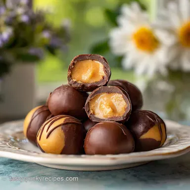 Buckeyes Recipe: Silky Peanut Butter, Chocolate Snap Recipe Card
