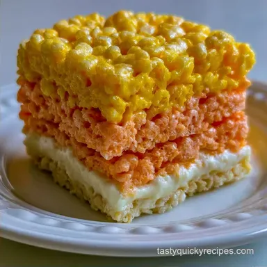 Candy Corn Krispie Treats in 23 Minutes