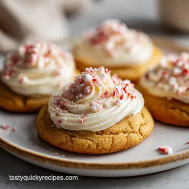 Candy Cane Frosted Cookies in 57 Minutes - Buttery Baked Recipe Card