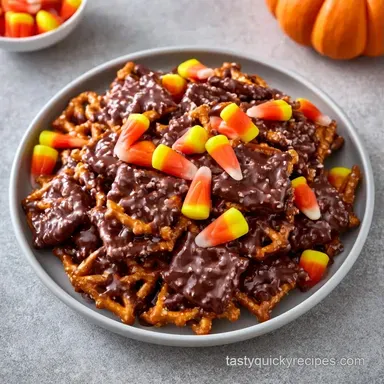 Candy Corn Pretzel Bites in 10 Minutes Recipe Card