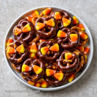 Candy Corn Pretzel Bites in 10 Minutes