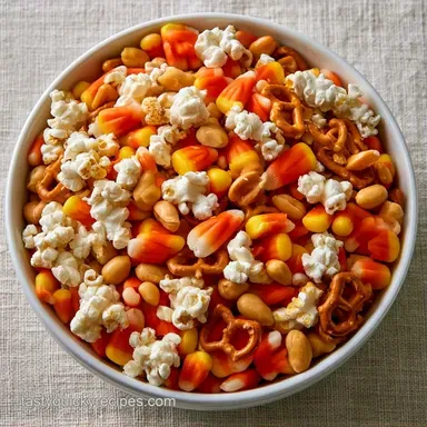 Candy Corn Snack Mix in 5 Minutes Recipe Card
