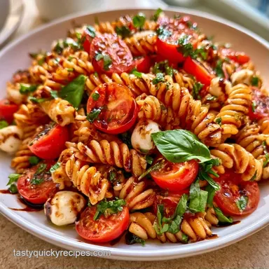 Caprese Pasta Salad in 22 Minutes Recipe Card