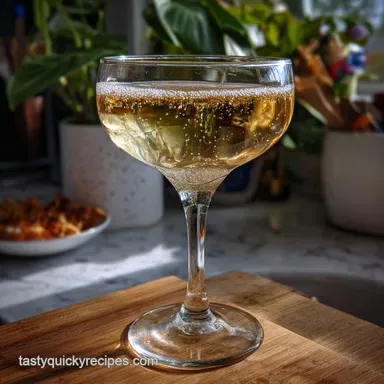 Simple New Year s Eve Cocktail Idea with Champagne: Tart Recipe Card