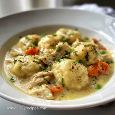 Chicken and Dumplings: Hearty & Savory Recipe Card