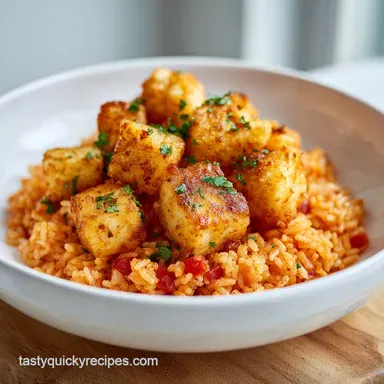 Chicken and Rice Burrito Bowl One-Pot Recipe Card