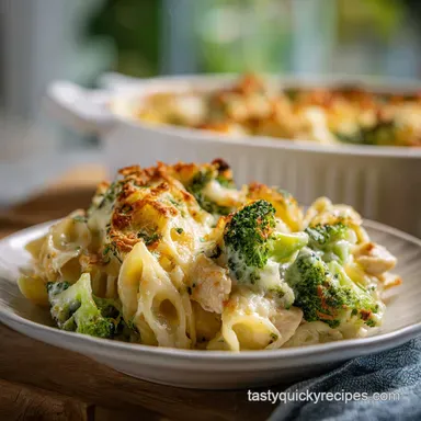 Chicken and Broccoli Pasta Bake for 6
