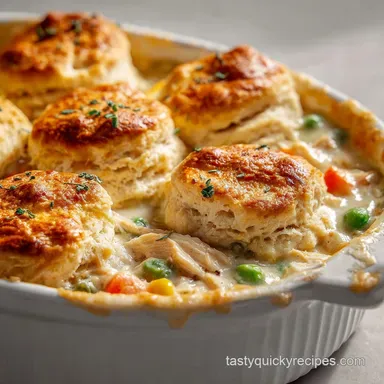 Chicken Pot Pie with Biscuits Ready in 55 Minutes Recipe Card