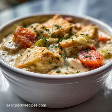 Chicken Pot Pie Crock Pot: Creamy Baked Recipe Card
