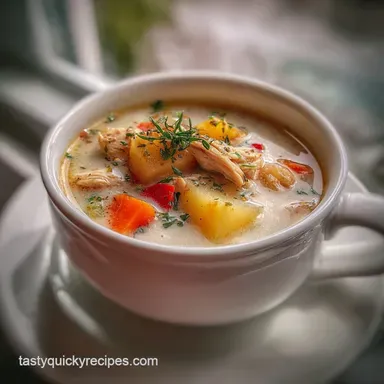 Chicken Potato Soup Ready in 20 Minutes Creamy Recipe Card