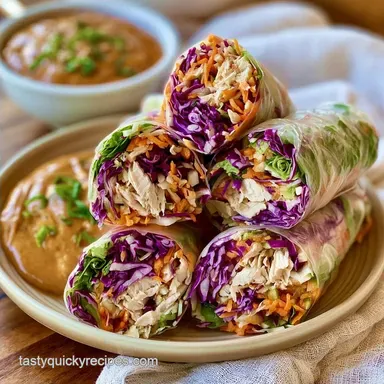 Chicken Rice Paper Rolls in 30 Minutes