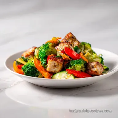 Chicken Vegetable Skillet in 35 Minutes Recipe Card