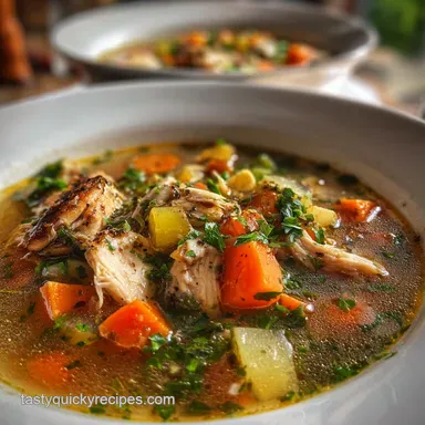 Chicken Vegetable Soup with Potatoes: 1 Hour