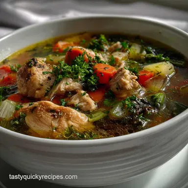 Soup Recipe with Chicken and Vegetables