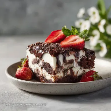 Chocolate Brownie Potluck Squares for 24 Servings Recipe Card