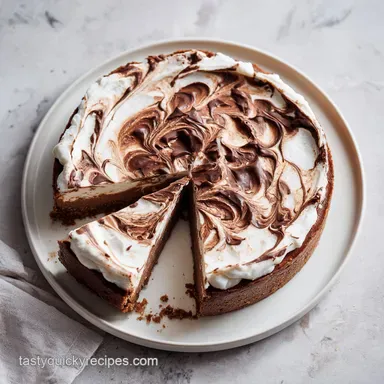 Chocolate Ripple Cheesecake with 12 Servings and Silky Filling